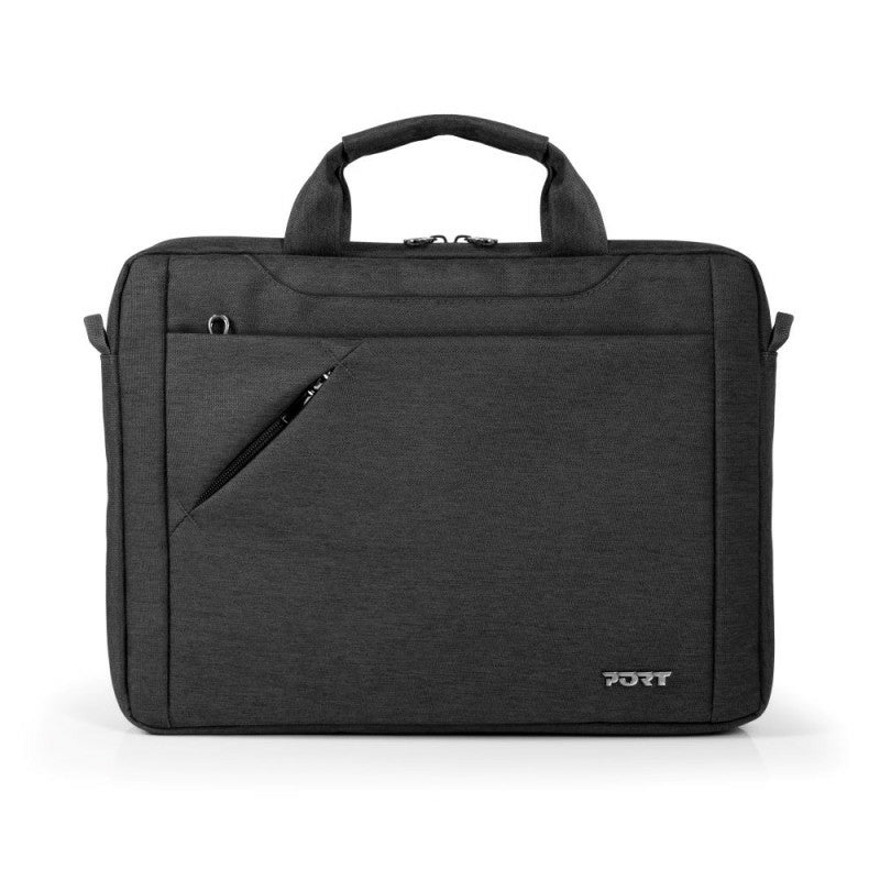 Port Designs Sydney Notebook-Tasche bis 14" – Gepolstertes Laptopfach, Abnehmbarer Schultergurt – Schwarz