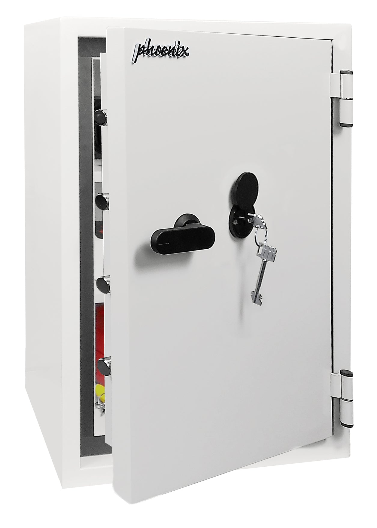 Phoenix Safe Co. Phoenix Tresor Fortress Pro SS1463K – Schlüsselschloss – 53 l – 60 Minuten Feuerschutz – Bodenmontage – Weiss