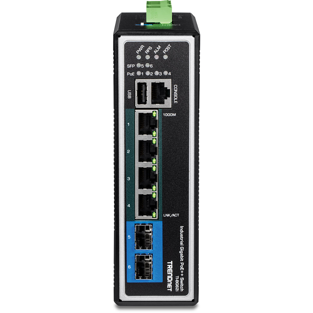 TRENDnet TI-BG62i – Managed Switch – 4×GbE, 2×SFP, L2+, PoE++ 360 W