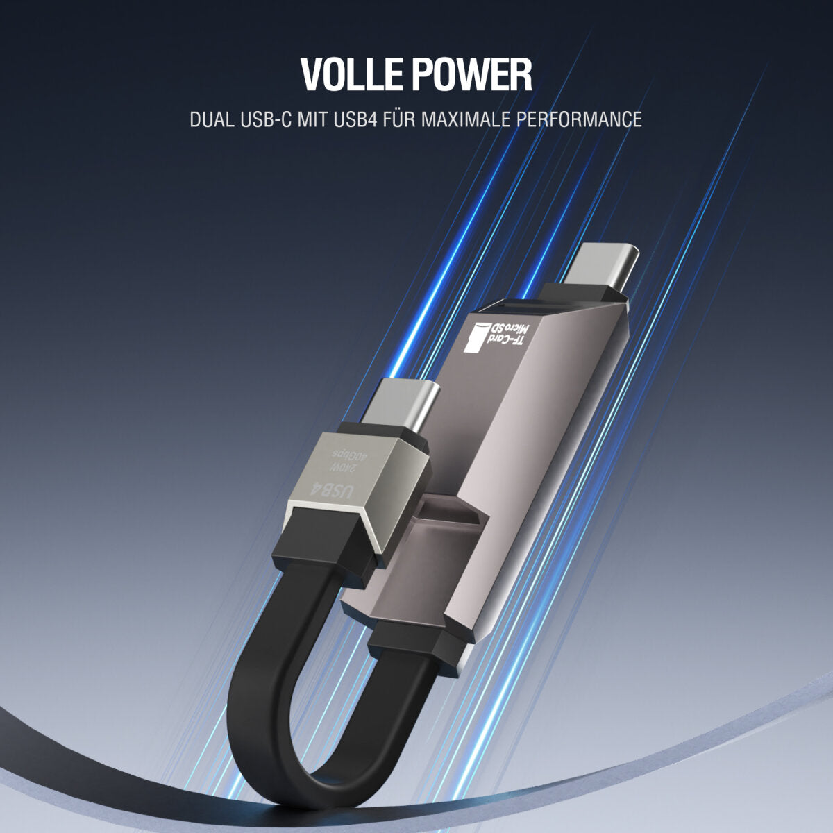 4smarts USB-Kabel, USB-C zu USB-C, 0,14 m, USB4, Lade-/Datenkabel, für Laptop, Smartphone, Tablet