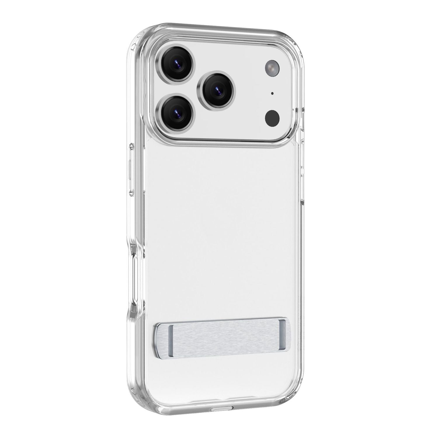 Cellularline Backcover – für Apple iPhone 17 Pro – transparent – Kunstleder – mit Ständer