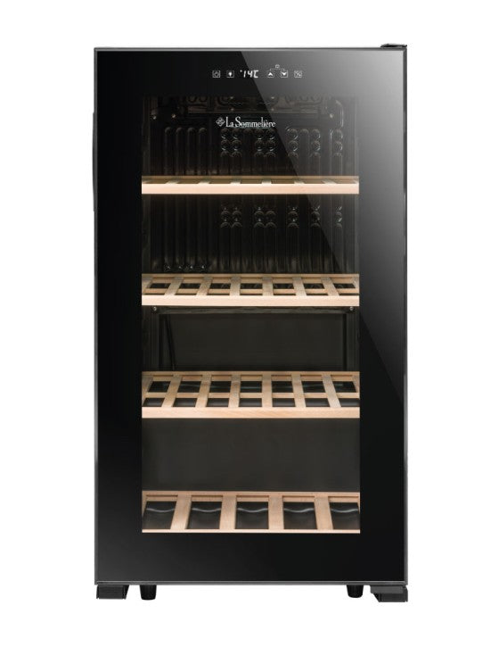 La Sommelière Weinkühlschrank LS52BLACK – 128 l, 220/240 V, Kompressor, Energieeffizienzklasse F