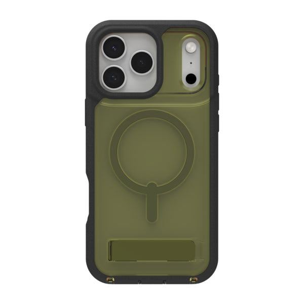 ZAGG Rainier Snap Backcover – für Apple iPhone 17 Pro Max, mit Ständer, Graphen, Grün, bis 7 m Sturzsicher