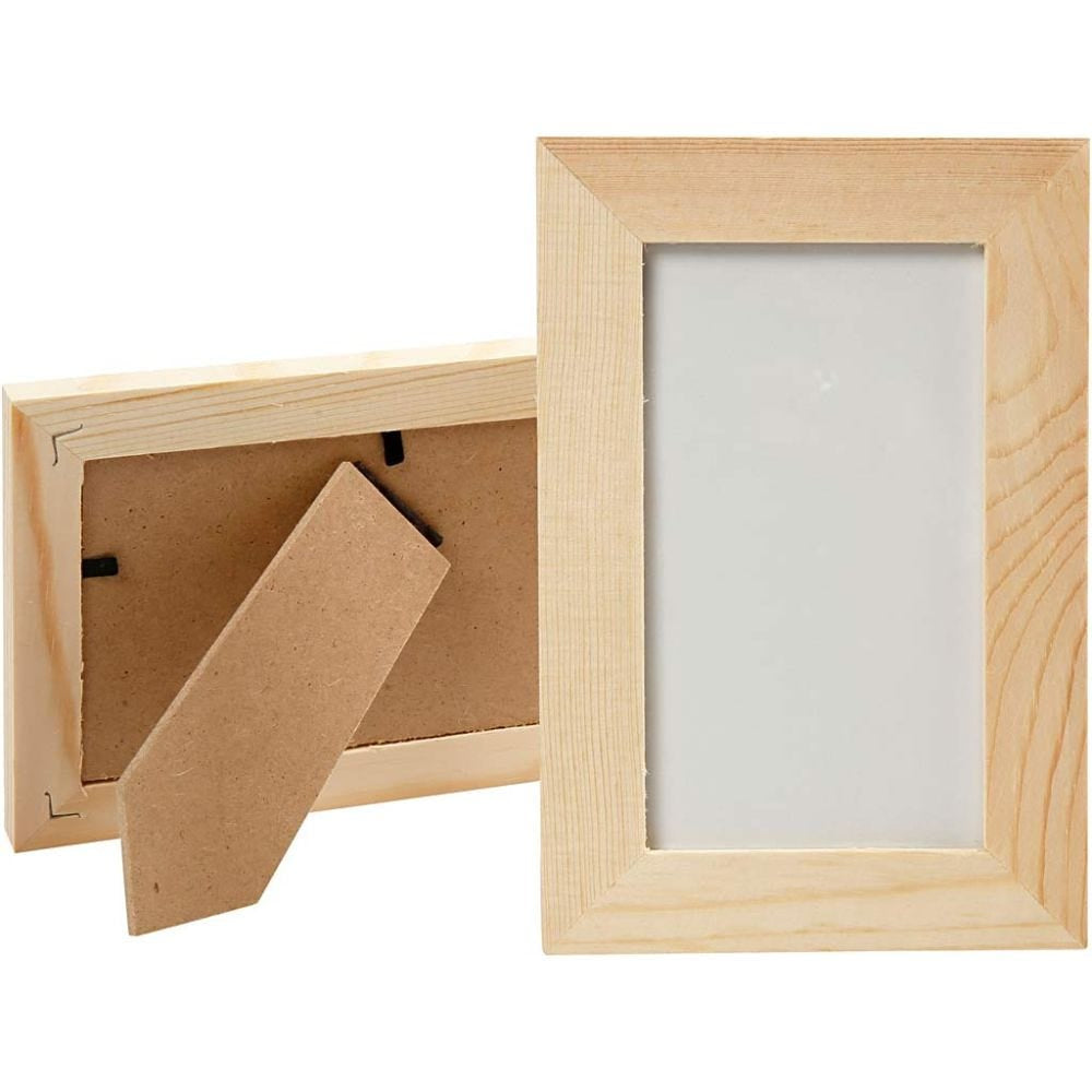 Creativ Company Bilderrahmen – für 6,8 × 11,8 cm – Holz & Glas, Natur