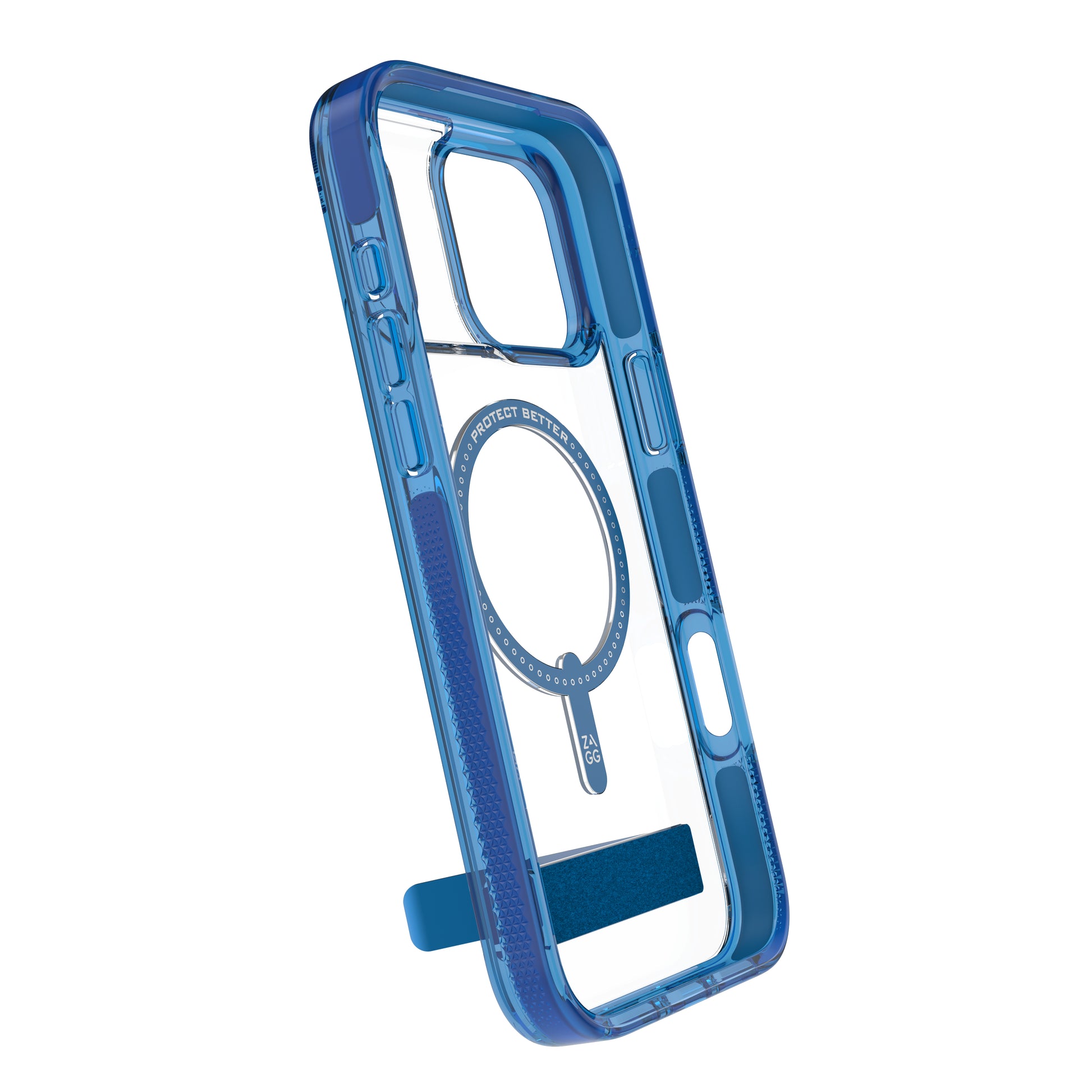ZAGG Santa Cruz Snap Backcover – für Apple iPhone 17 Pro Max, Graphen, Blau/Transparent, bis 4 m sturzsicher