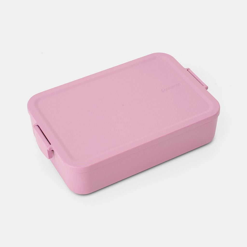 Brabantia Make & Take – Lunchbox 2 l, 25,5 × 16,7 × 6,2 cm, Kunststoff, Rosa