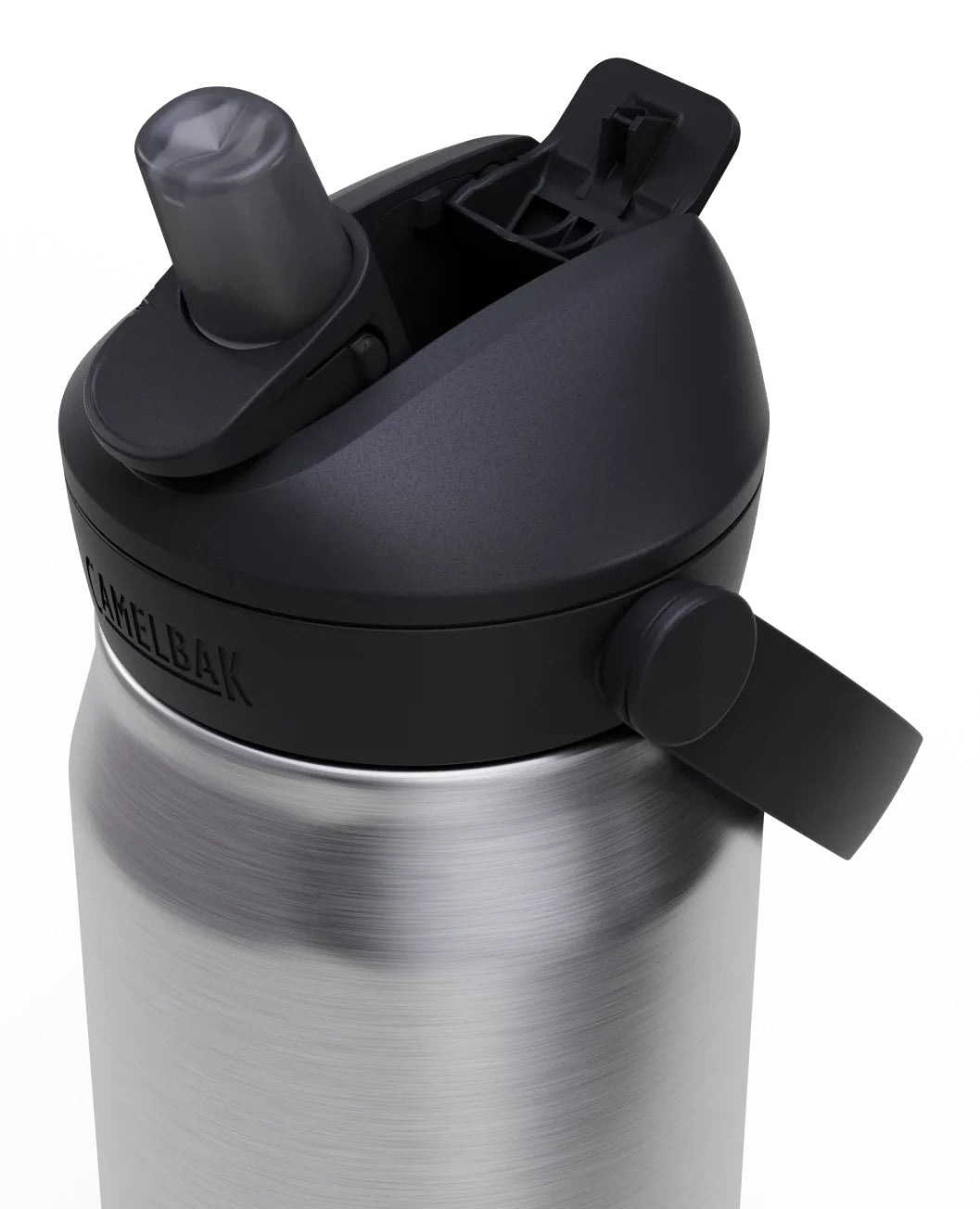 CamelBak Thrive Flip Straw V.I. Isolierflasche 739 ml – doppelwandig, Edelstahl, mit Strohhalm, Silber