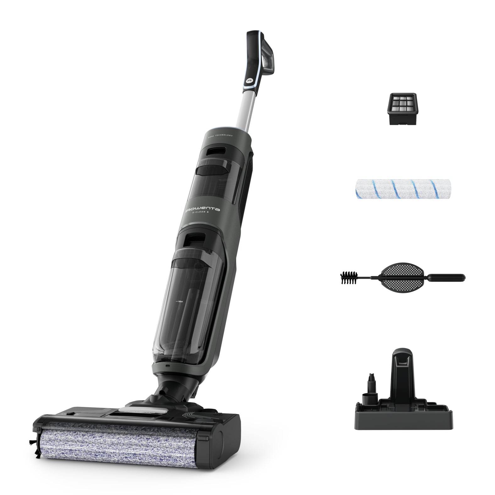 Rowenta Stabstaubsauger X-Clean 4 – 200 W, Akkubetrieb, 3 Stufen, 30,5 × 31,5 × 114,7 cm