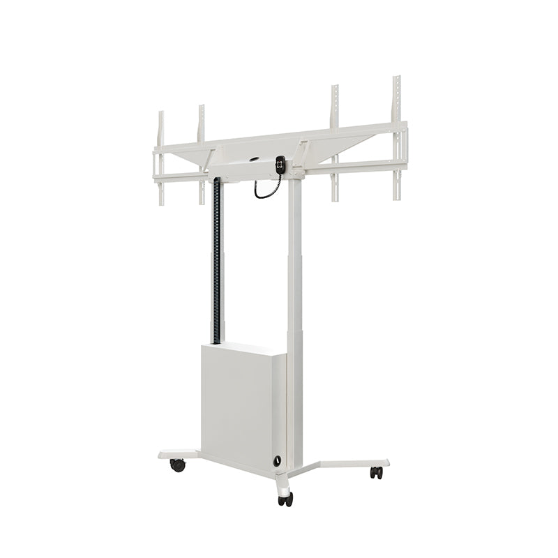 Hagor Digital-Signage-Stand für 46–65" Displays – 2 Monitore, motorisiert, höhenverstellbar, mit Rollen, abschliessbar