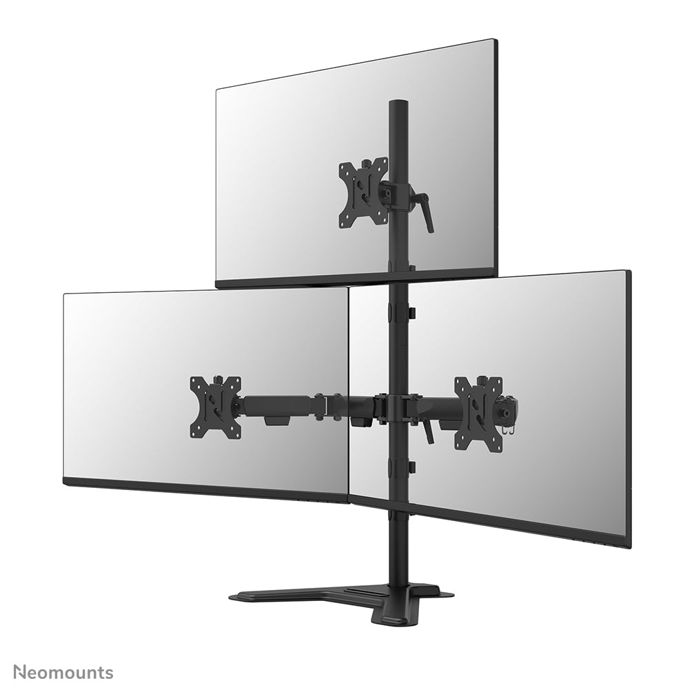 Neomounts DS45-600BL2-1 – Monitor-Tischständer – freistehend – 3 Monitore – 10–32″ – VESA 75×75/100×100 mm – b