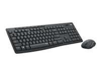 Logitech MK295 – Tastatur, kabellos (2,4 GHz), US-Layout (EN), Fullsize (mit Ziffernblock), Schwarz