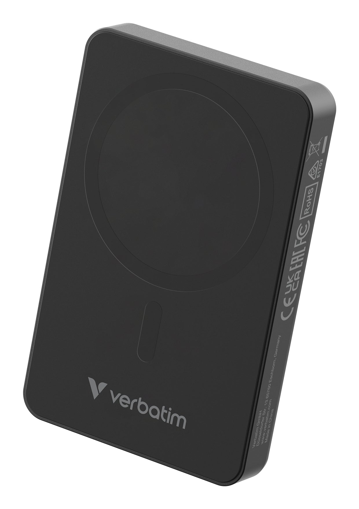Verbatim MagSafe Powerbank 10'000 mAh – 20 W PD, Wireless 15 W, 1× USB-C, schwarz