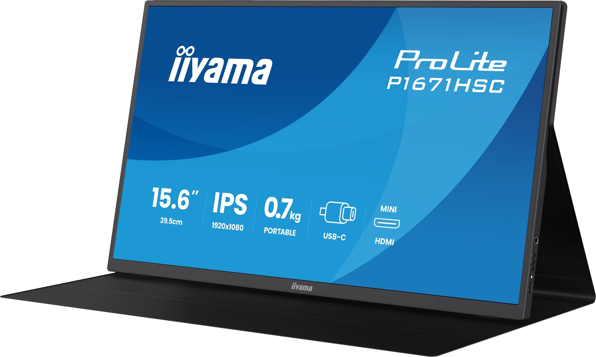 iiyama ProLite P1671HSC-B1 – Monitor, 15,6" 1920 × 1080 (Full HD), IPS, 250 cd/m²