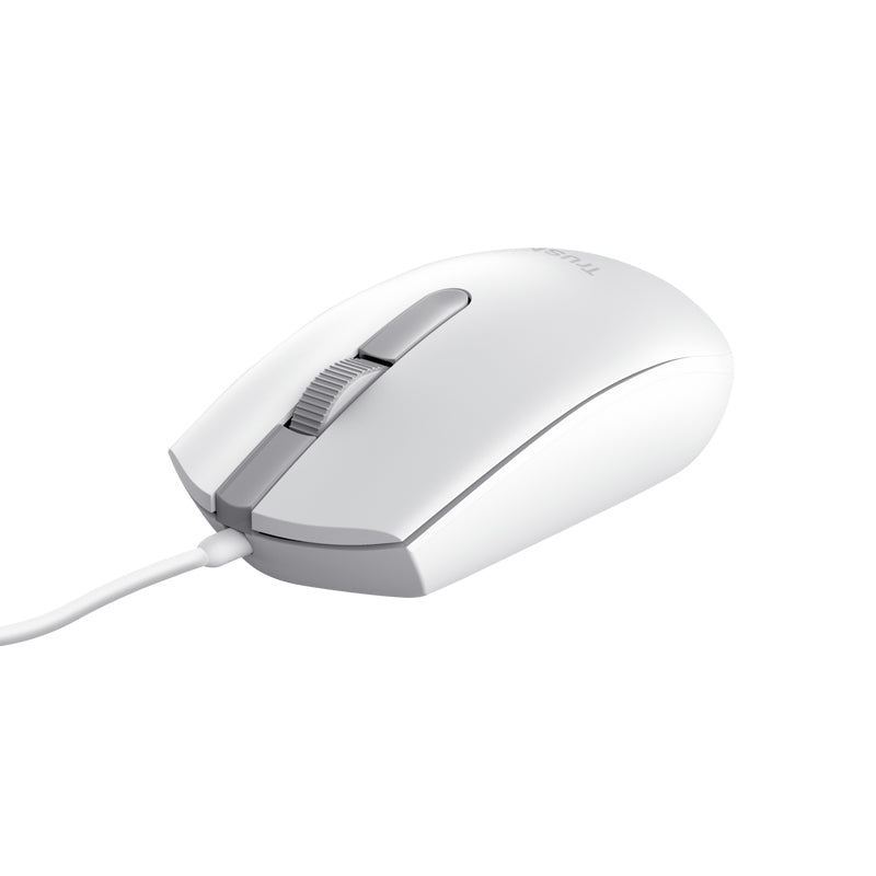 Trust TM-101W ECO für Business – Maus – Kabelgebunden (USB-A), 1200 DPI, beidhändig, Weiss