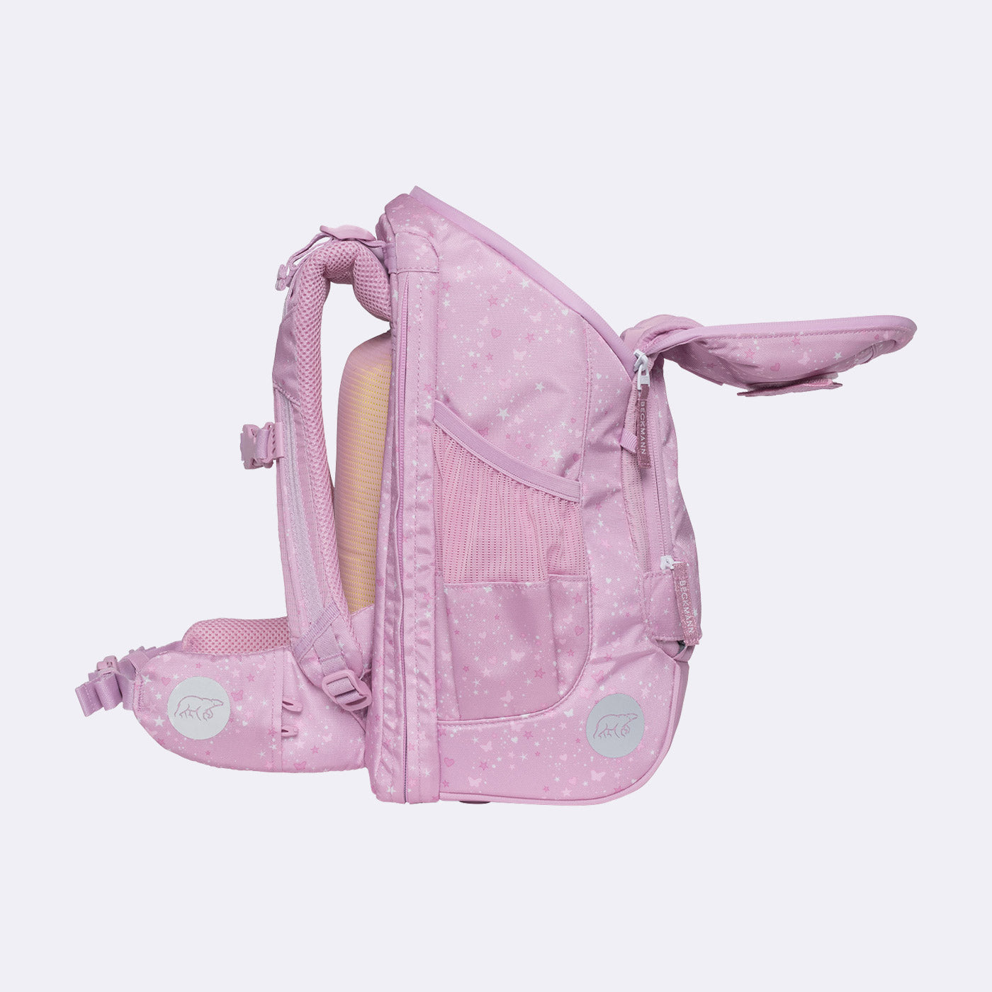 Beckmann Schulrucksack Active Air Flx – 6-teilig – Rosie – 26,0 × 39,0 × 22,0 cm