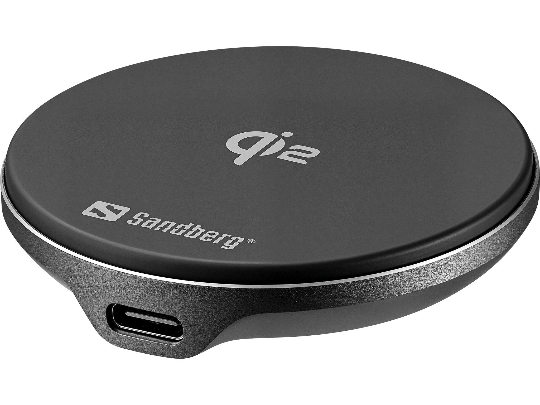 Sandberg Wireless Charger Magnet Qi2 Kabelloses Ladegerät 15 W – Qi2, MagSafe-kompatibel – für MagSafe-Geräte