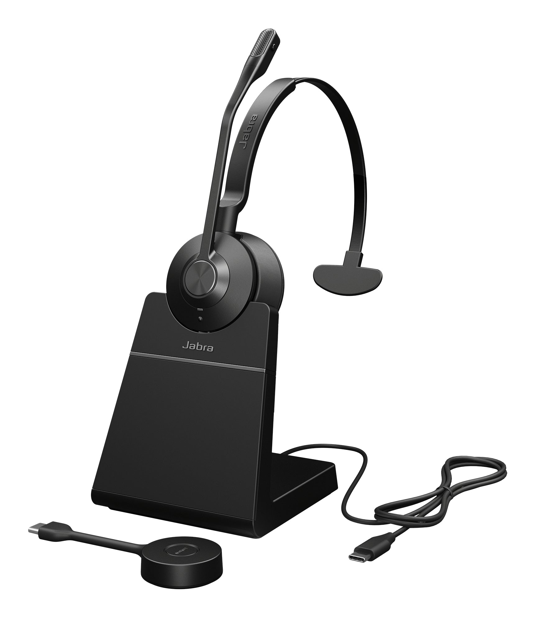 Jabra Engage 55 SE UC – Mono Headset – USB‑C (Link 400c), Stand – für Softphone