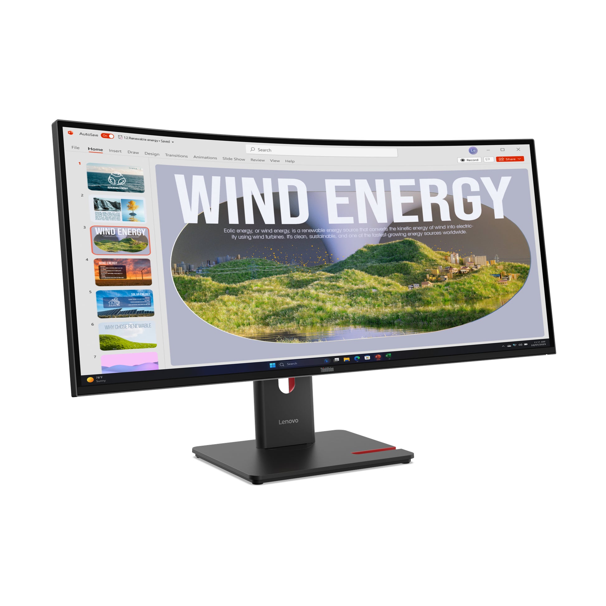Lenovo ThinkVision T34Wd-40 – Monitor, 34", 3440 × 1440, LED, Schwarz