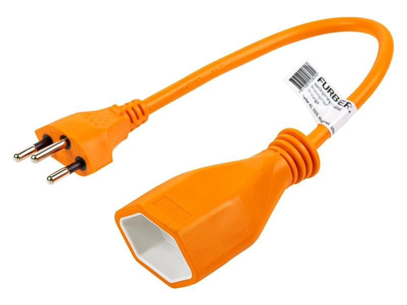 Furber. Verlängerungskabel – T12–T13, 0,2 m, 3×1 mm², Orange