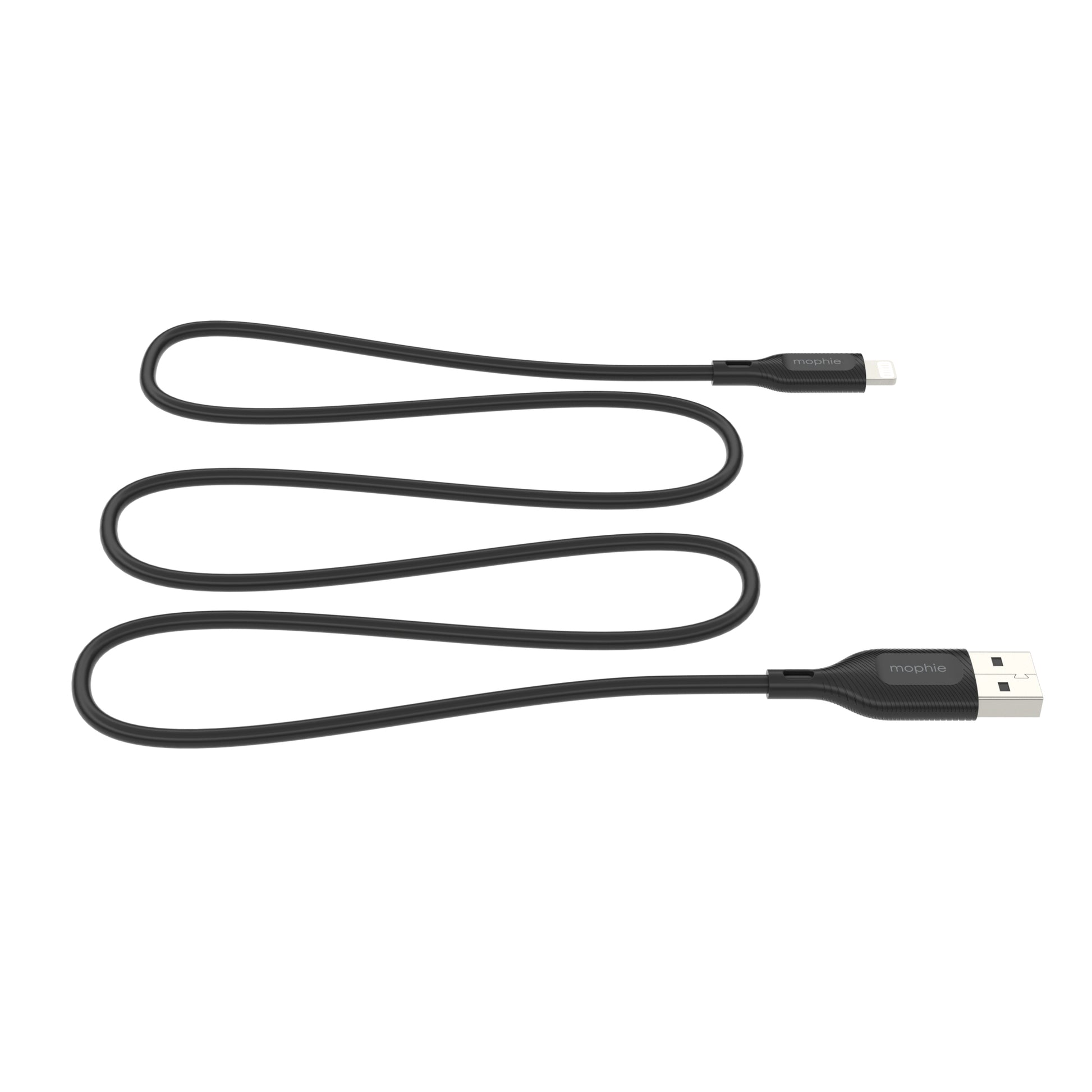 Mophie Ladekabel – Lightning auf USB-A 1 m, 12 W, Schwarz – für iPhone/iPad
