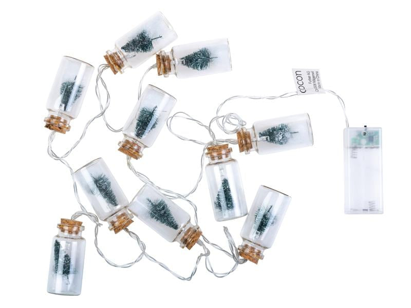 COCON Flaschenpostleuchte – 10 LEDs, 135 cm – warmweiss, mehrfarbig