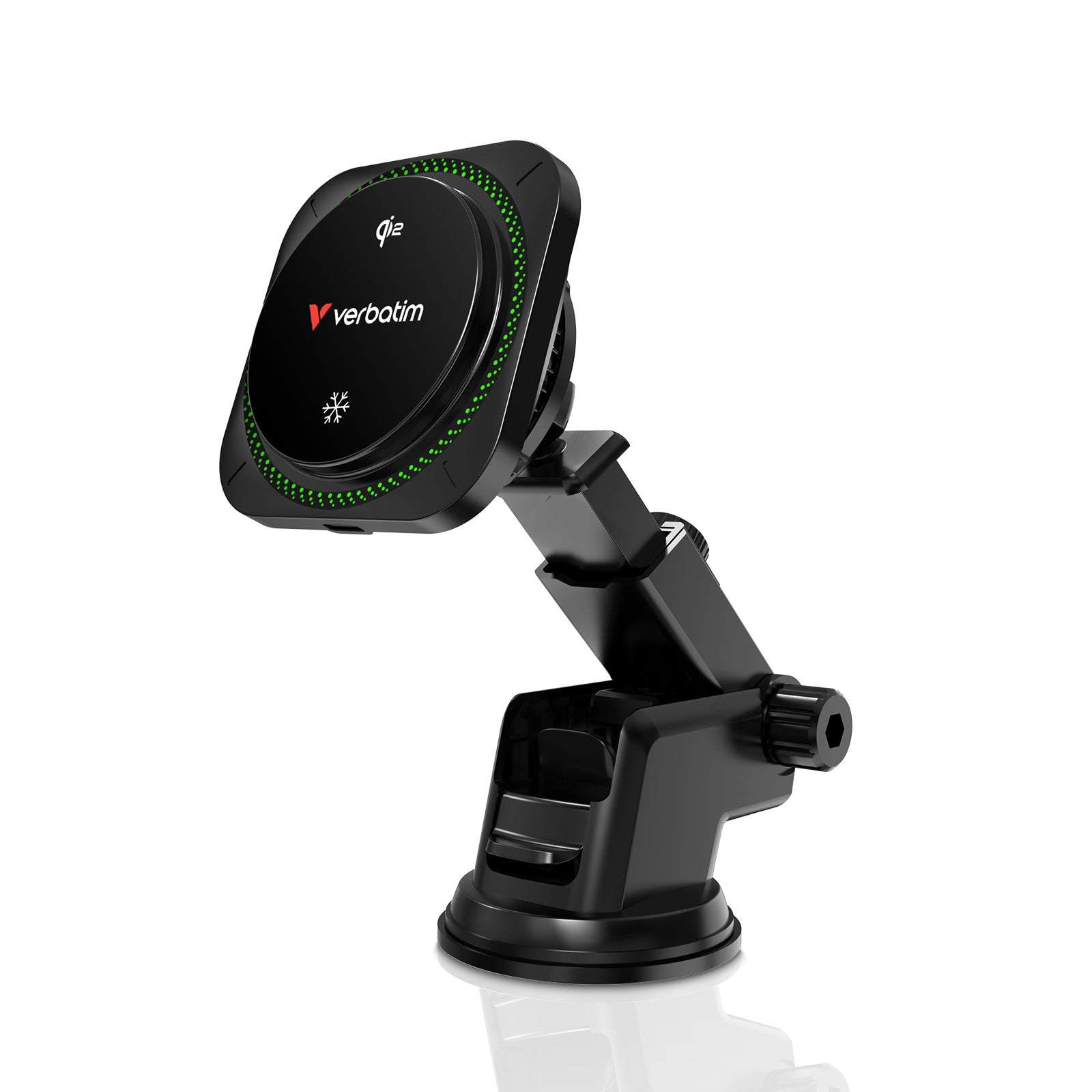 Verbatim Kabelloses Ladegerät, MagSafe/Qi2, 15 W – für iPhone ab 12 (MagSafe) & Qi2 Android – Schwarz