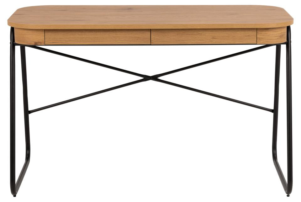AC Design Blueton – Schreibtisch, 120 × 60 cm, Eiche/Schwarz