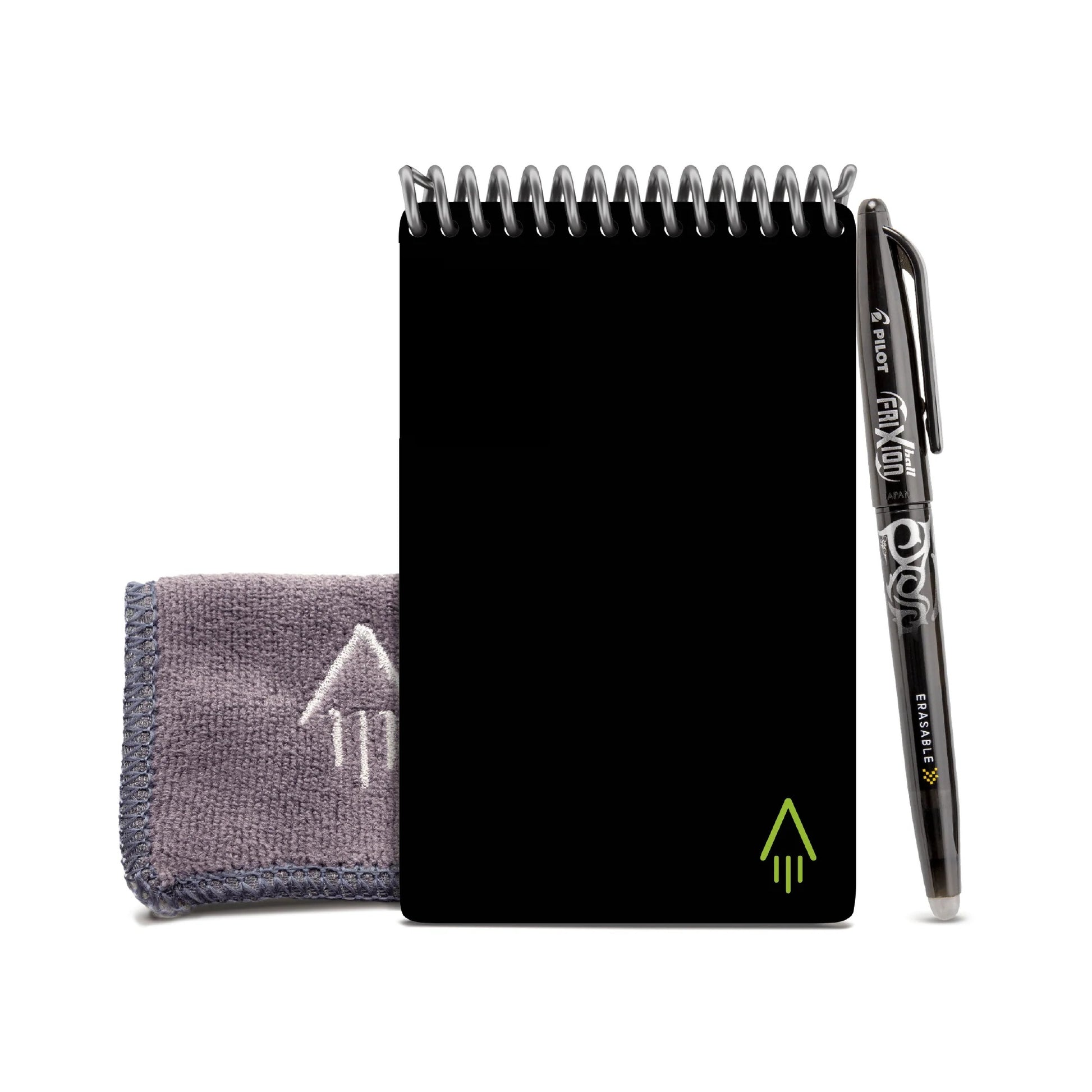 Rocketbook Mini Spiralblock, A6, punktkariert, Spiralbindung, 24 Blatt – schwarz, für ROCKETBOOK App