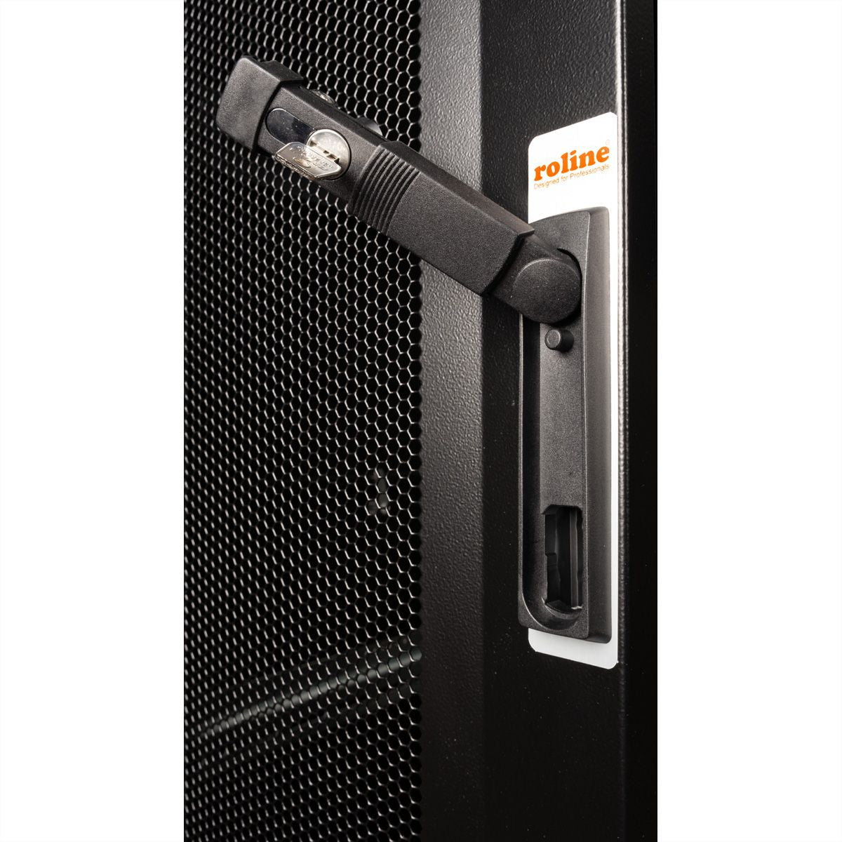 ROLINE Pro – 19" Netzwerkschrank 42U, IP20, abschliessbar, 600 × 1000 × 1970 mm, schwarz, Stahl