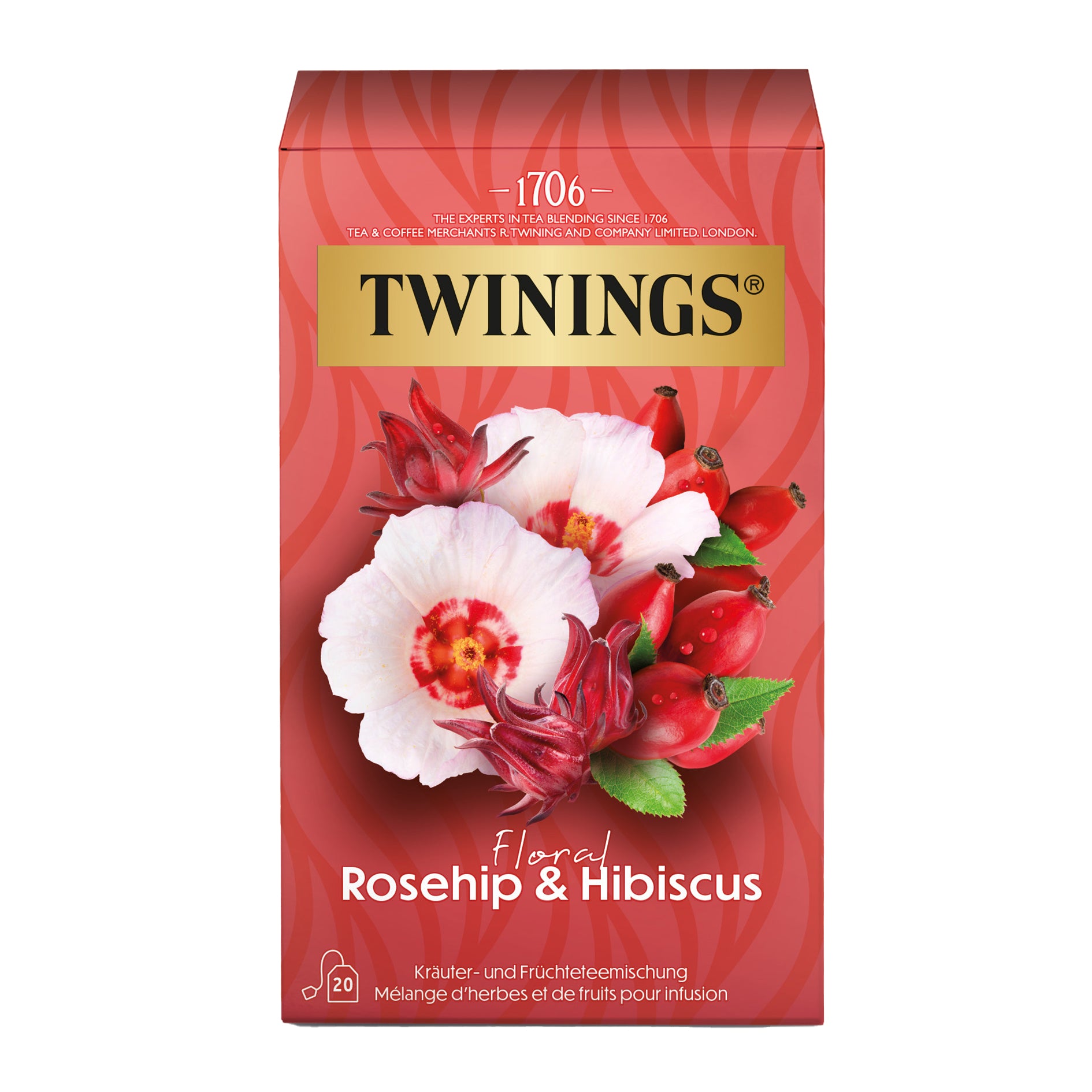 Twinings – Floral Hagebutte & Hibiskus – Teebeutel, Früchtetee – 20 Beutel