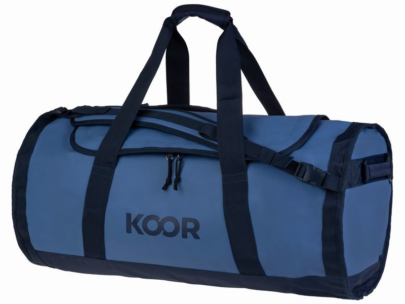 KOOR Sporttasche – 70 l, aus rPET, blau, 38,5 × 38,5 × 73 cm