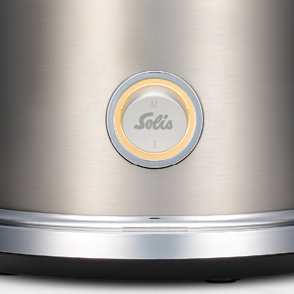 Solis Popcornmaschine Pop & Fun – 80 g, Heissluft, 1 200 W – Silber/Edelstahl