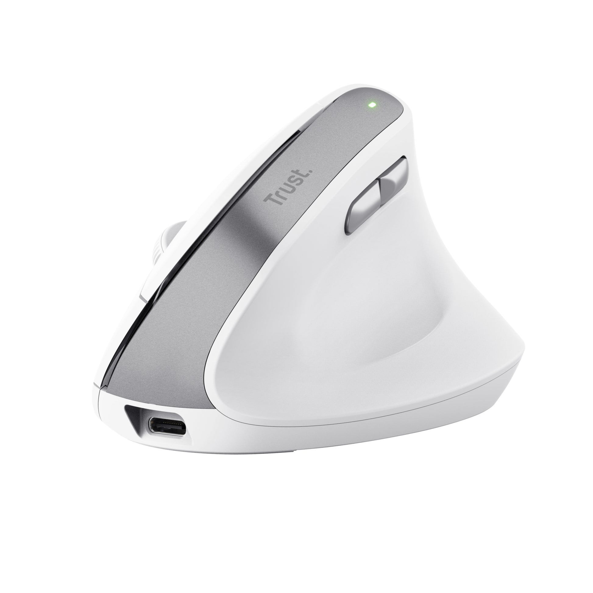 Trust Bayo II – ergonomische kabellose Maus, USB-C, Weiss