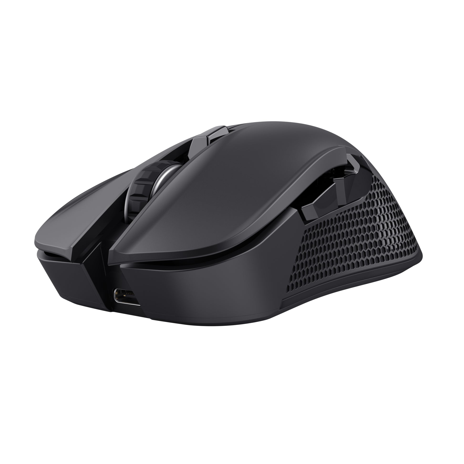Trust GXT931 Ybar Gaming-Maus – Kabellos, Bluetooth, USB-C, 7'200 dpi, 4 Tasten, Rechtshänder, Schwarz