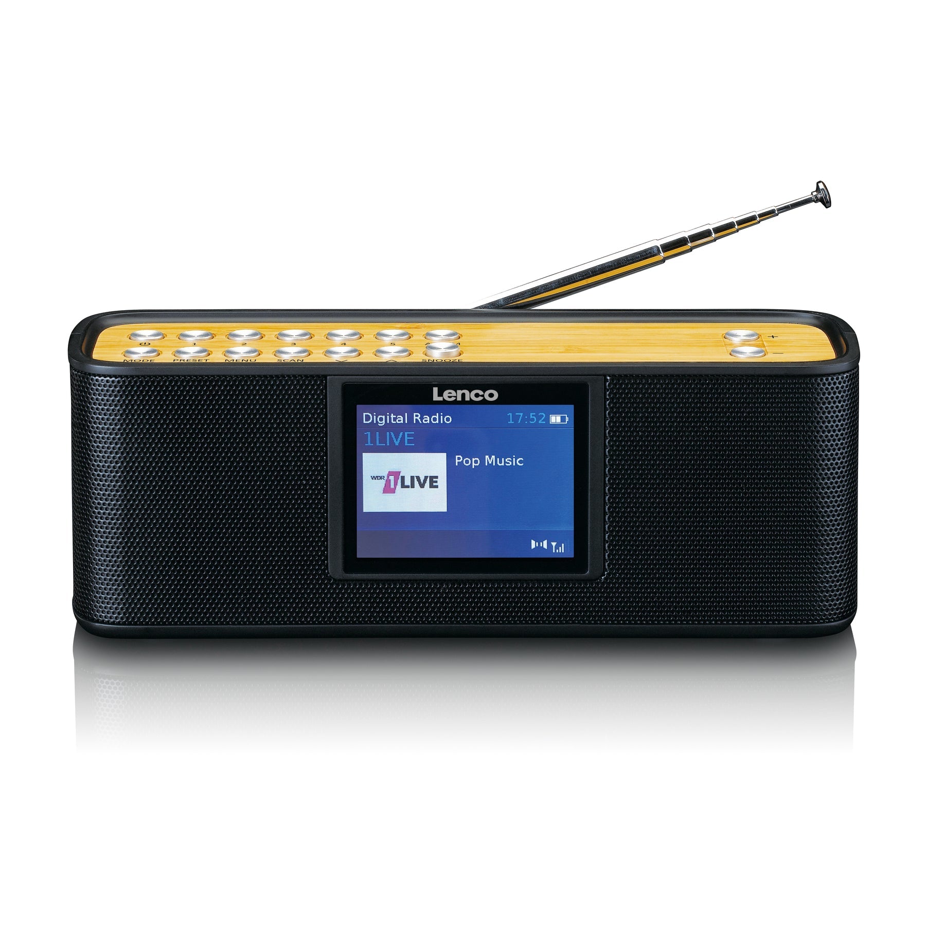 Lenco PDR-045BK – DAB-/Internetradio – Portabel – DAB+, UKW, Bluetooth, Akkubetrieb – Schwarz