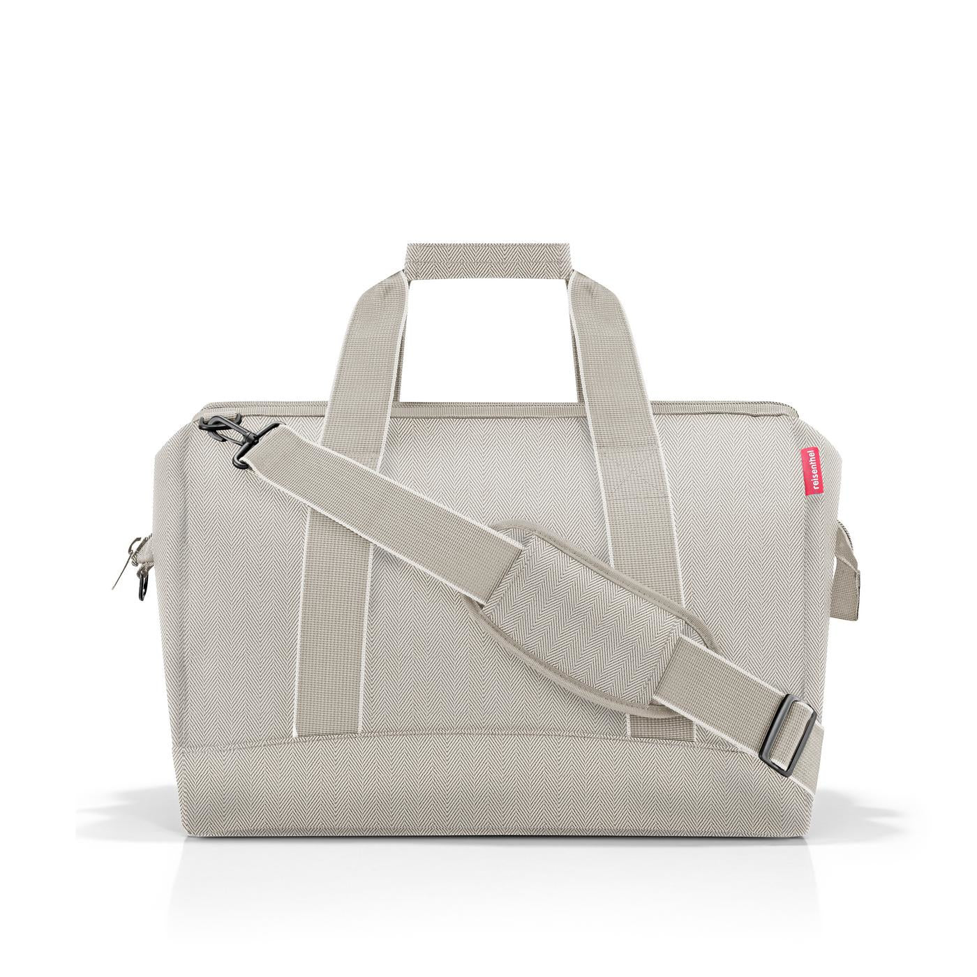 Reisenthel Umhängetasche Allrounder L – 30 l, Polyester, Herringbone Sand, 52 × 29 × 39.5 cm