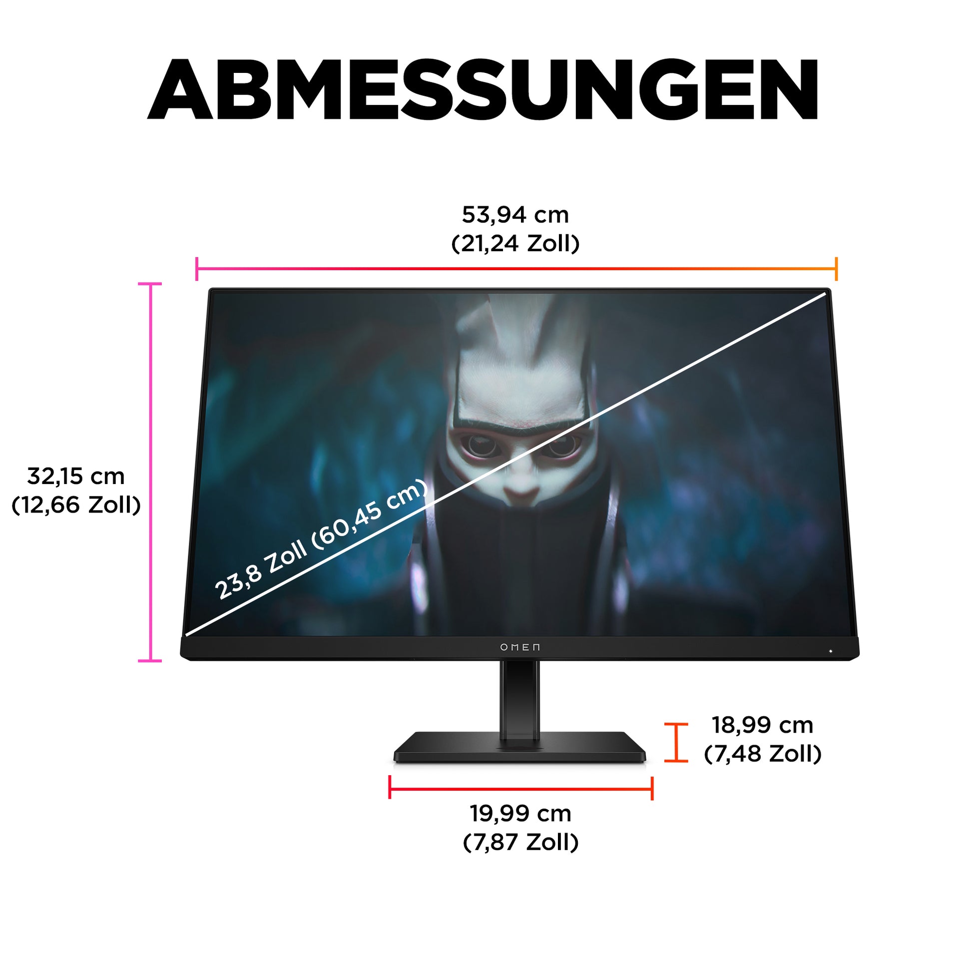 HP OMEN 24 – Monitor, 24" 1920 × 1080 (Full HD), IPS, 165 Hz