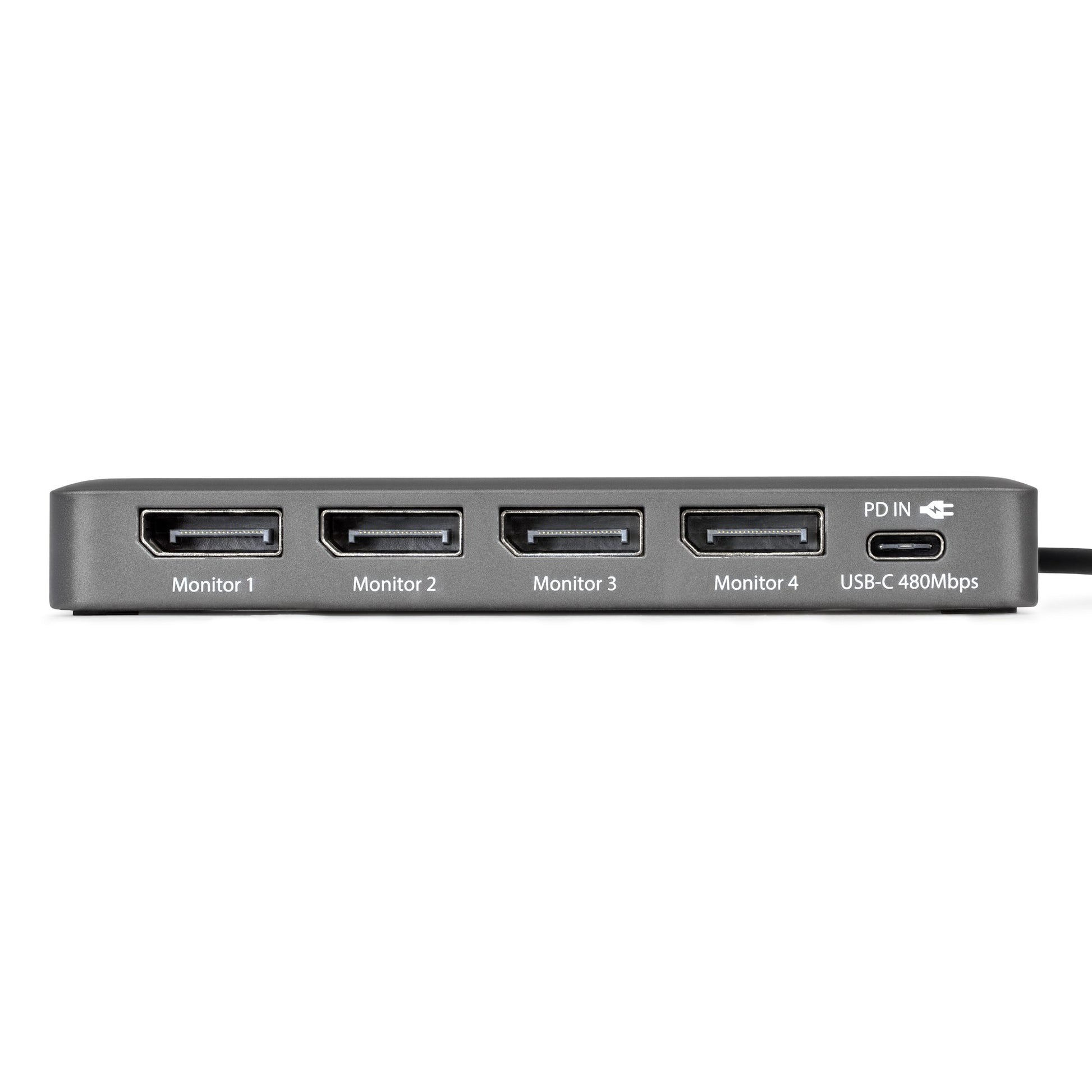 StarTech.com QUAD-USB-DP-ADAPT USB-C zu 4× DisplayPort Multi-Monitor-Adapter – 4K @ 60 Hz, USB 3.2 Gen 1