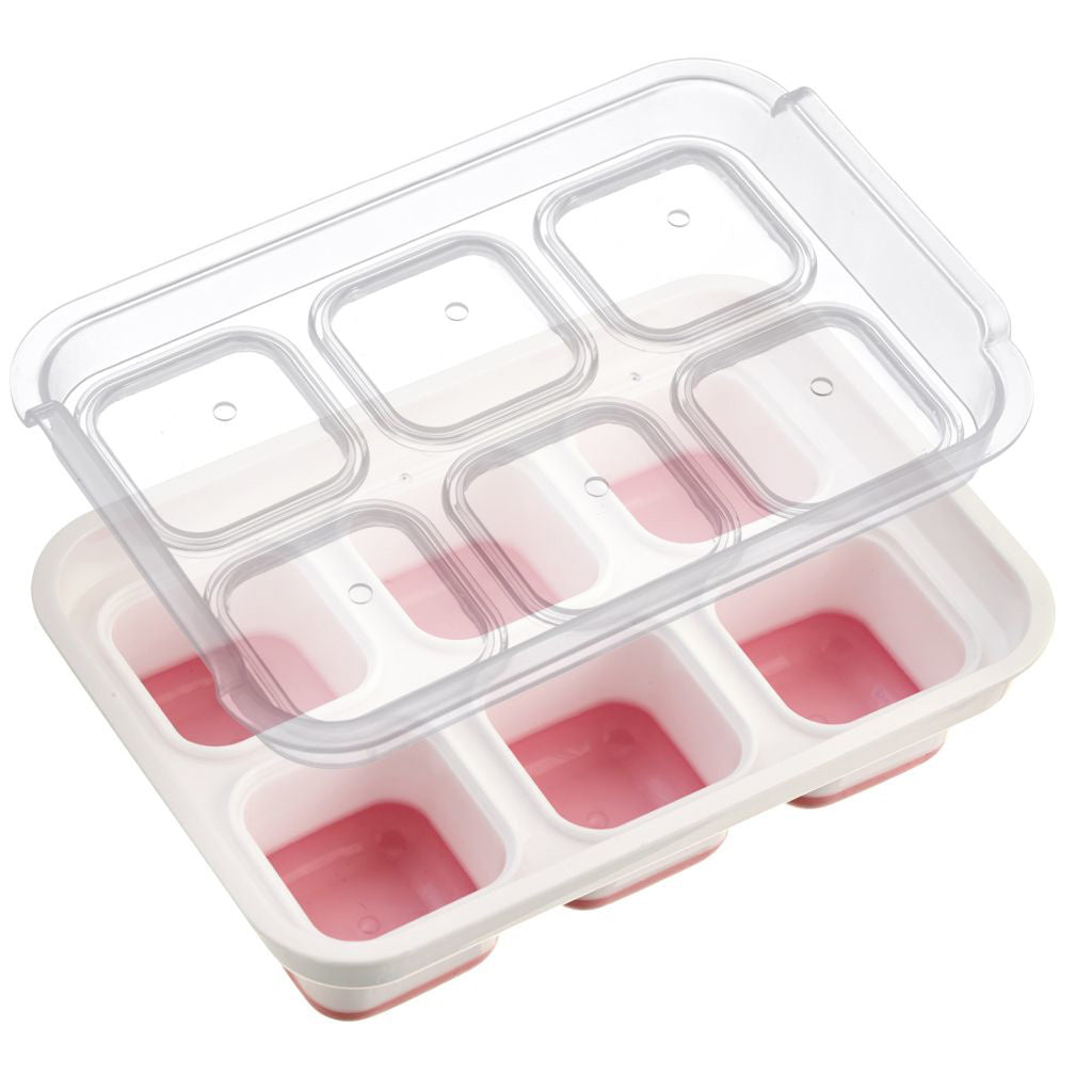 Westmark Eiswürfelform 6er-Set, 20,2 × 13,7 × 6,7 cm, Polypropylen (PP)/TPE, Rot, BPA-frei