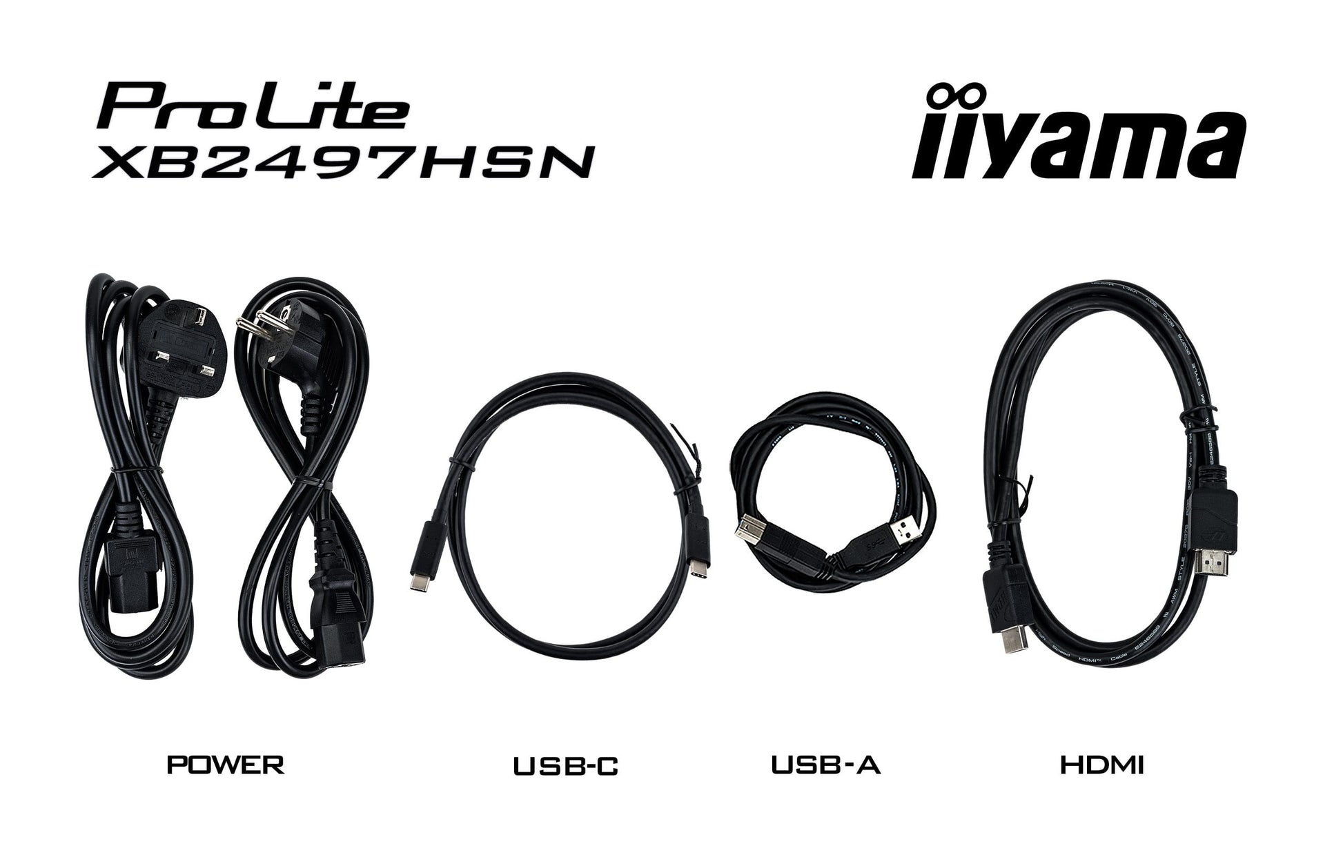 iiyama ProLite XB2497HSN-B1 – 23,8", 1920 × 1080 (Full HD), IPS, 100 Hz, USB-C 65 W, LAN