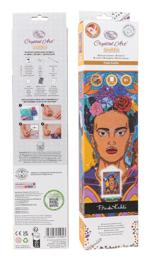 CRAFT Buddy Crystal Art Scroll – Diamond Painting Set – Frida Kahlo – 40 × 50 cm – ab 8 Jahren