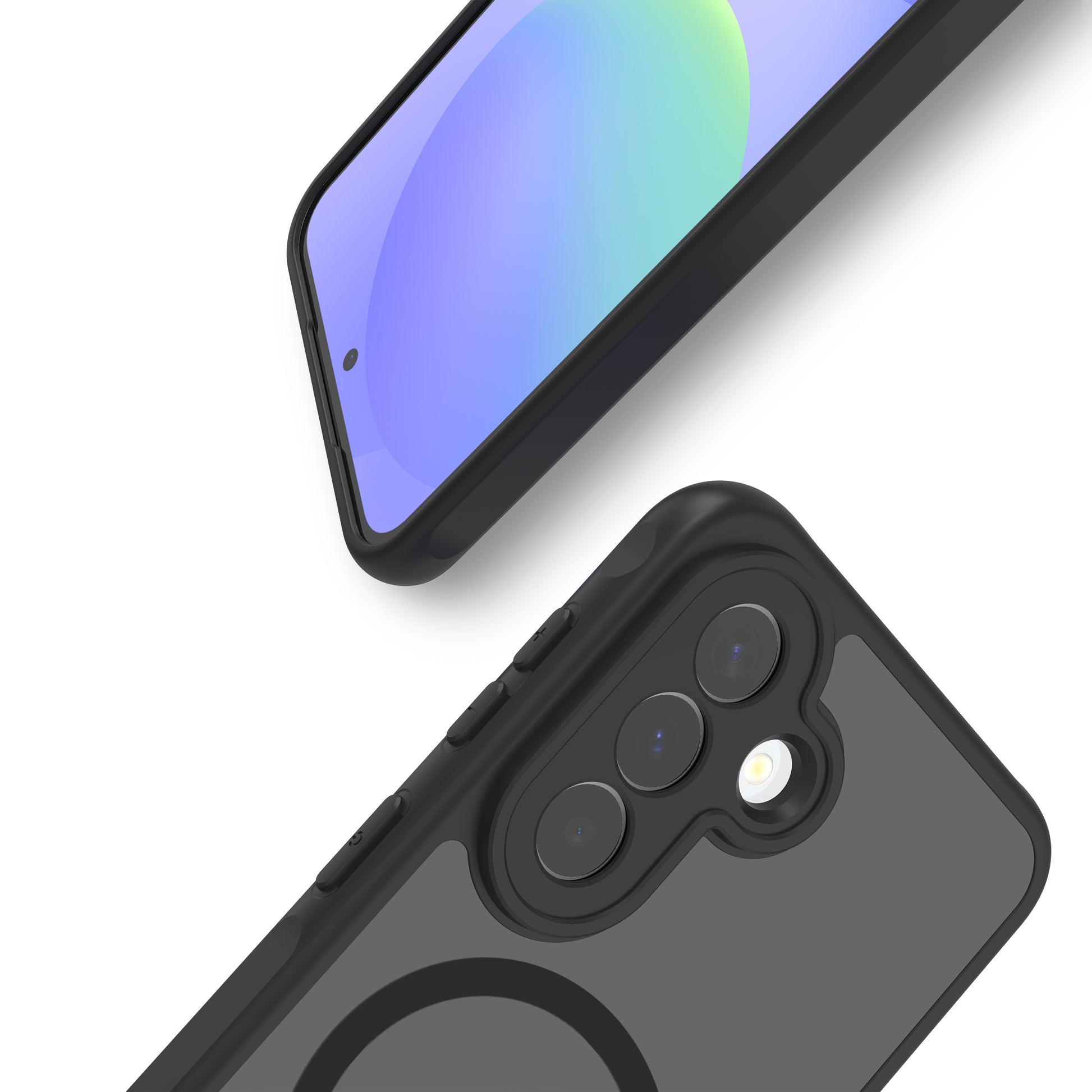 nevox StyleShell Invisio – Backcover – für Samsung Galaxy A37 (5G), MagSafe, TPU, Schwarz