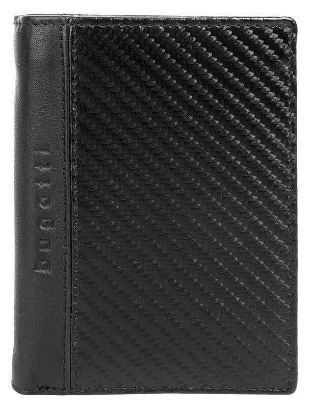 Bugatti cases Bugatti – Hochformatbörse Comet M – RFID-Schutz, Münzfach, 8 Kartenfächer – 90 × 125 × 20 mm – Schwarz – Leder