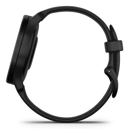 Garmin vivomove Sport – Smartwatch – 40 mm, Connected GPS, Bluetooth, OLED, 5 ATM, Schwarz, Sportarmband