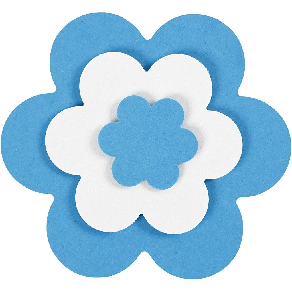 Creativ Company Motivstanzer Blume, Ø 49 mm, schwarz, grau – 3 Stück
