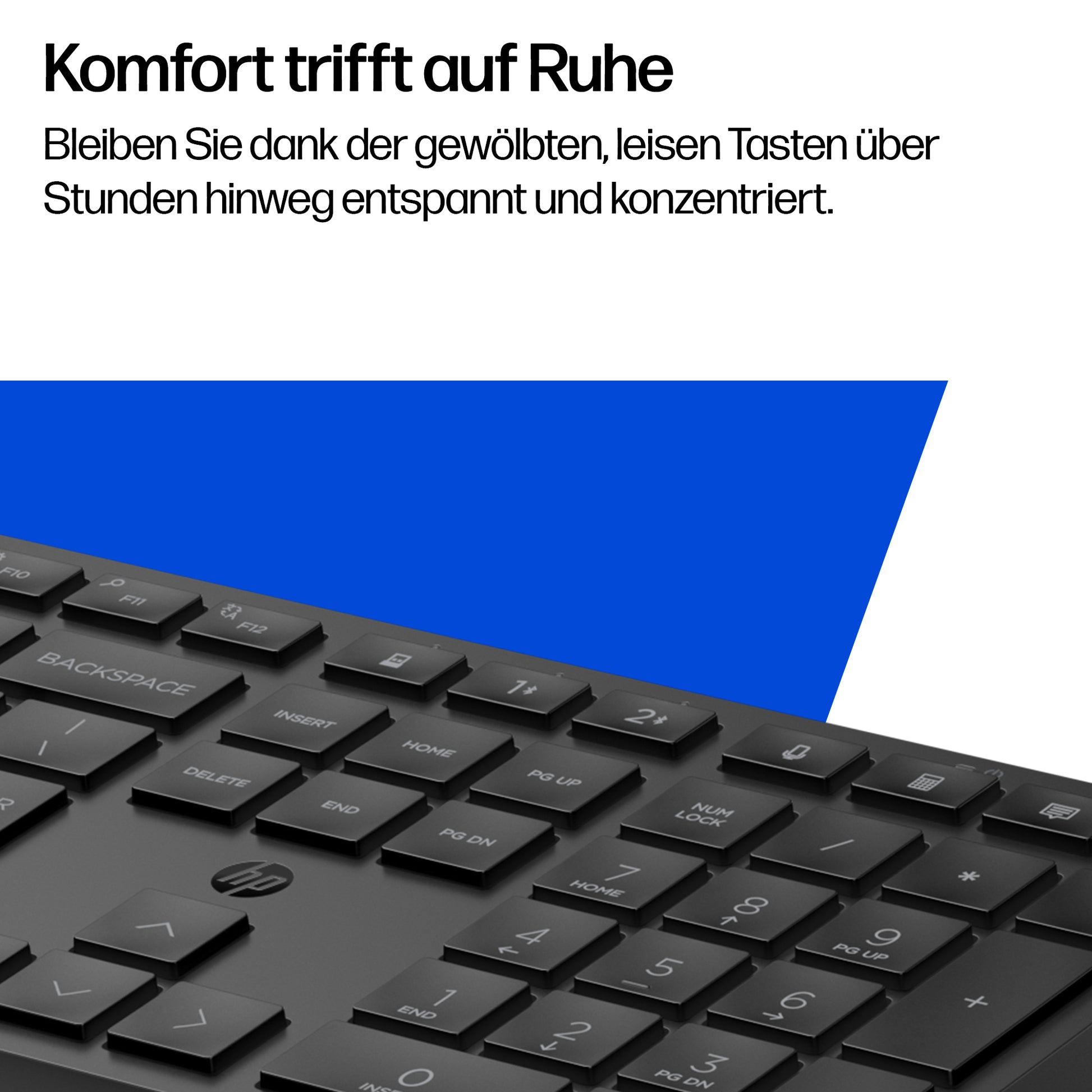 HP 495K – Tastatur – Bluetooth & 2,4 GHz (USB-A Empfänger) – leise Tasten – schwarz