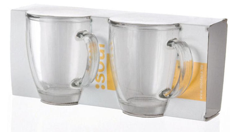Montana Kaffeetasse Soul – 2er Set, 380 ml, Ø 9,2 cm, Glas (Kalk-Natron), Transparent, spülmaschinenfest