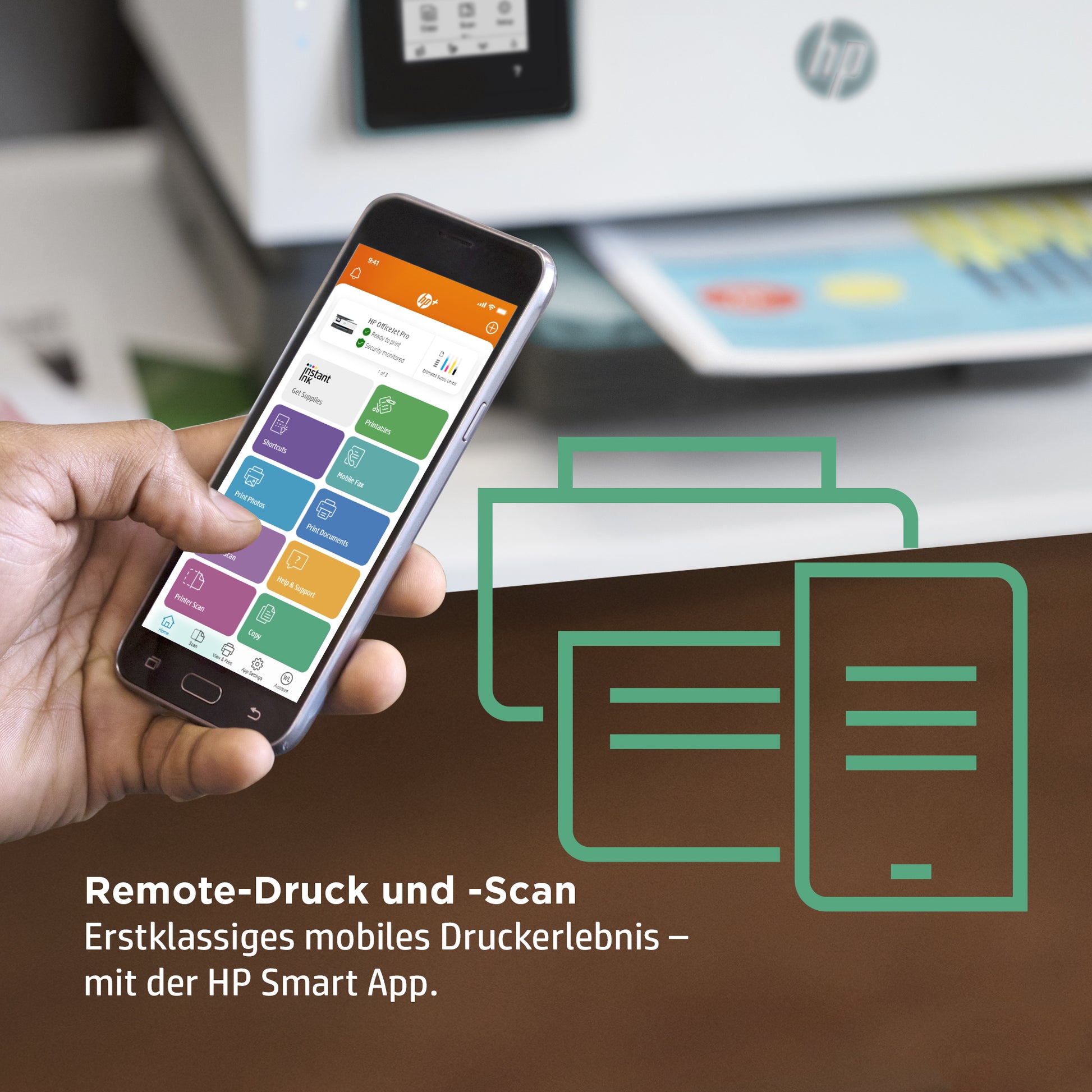 HP OfficeJet 8015e – Farbtintenstrahl-Multifunktionsdrucker, A4, 3-in-1, Duplex, ADF, WLAN, AirPrint, Mopria