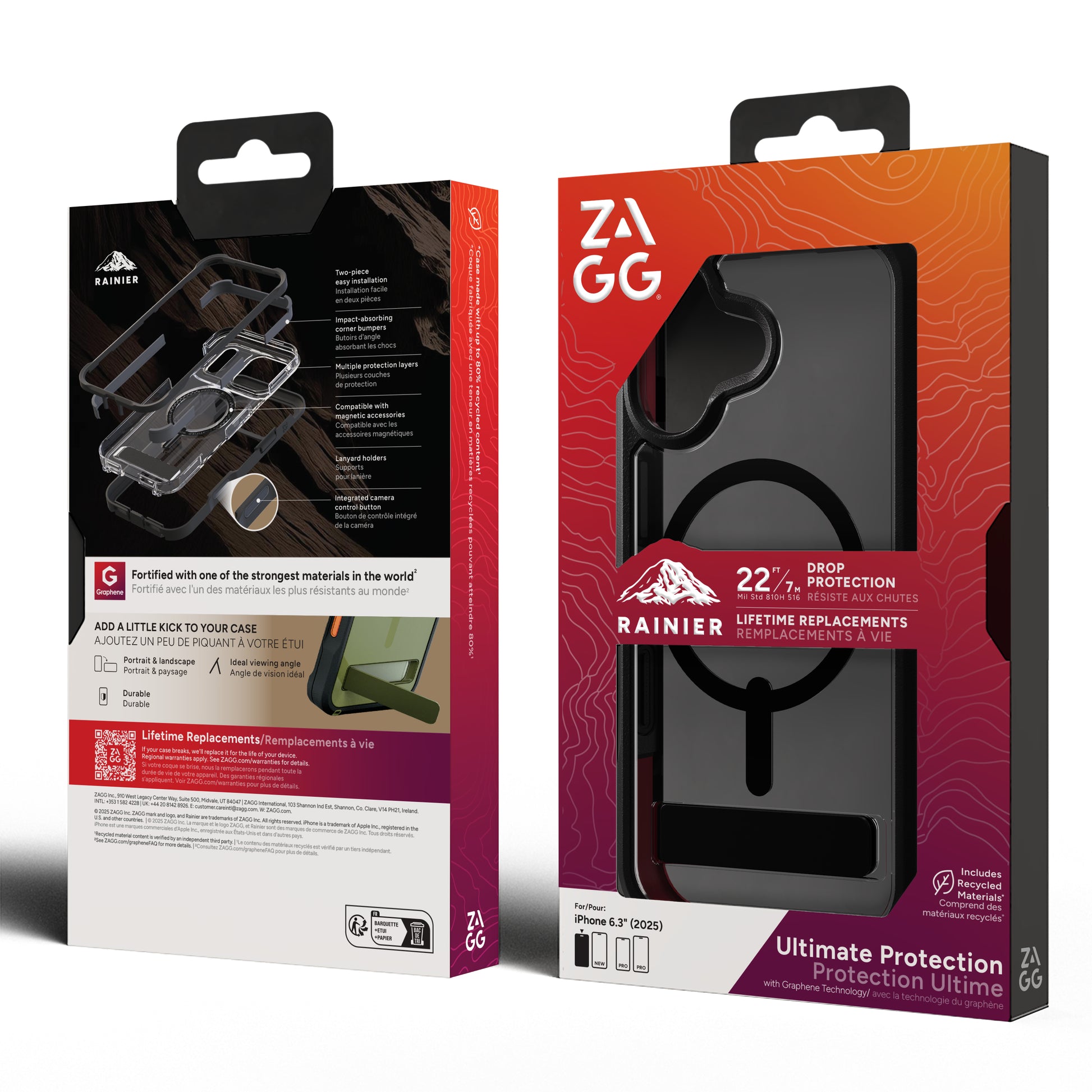 ZAGG Backcover Rainier – für Apple iPhone – blau – MagSafe-kompatibel