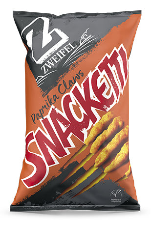 Zweifel Snacketti Chips – Paprika, glutenfrei, vegan – 75 g